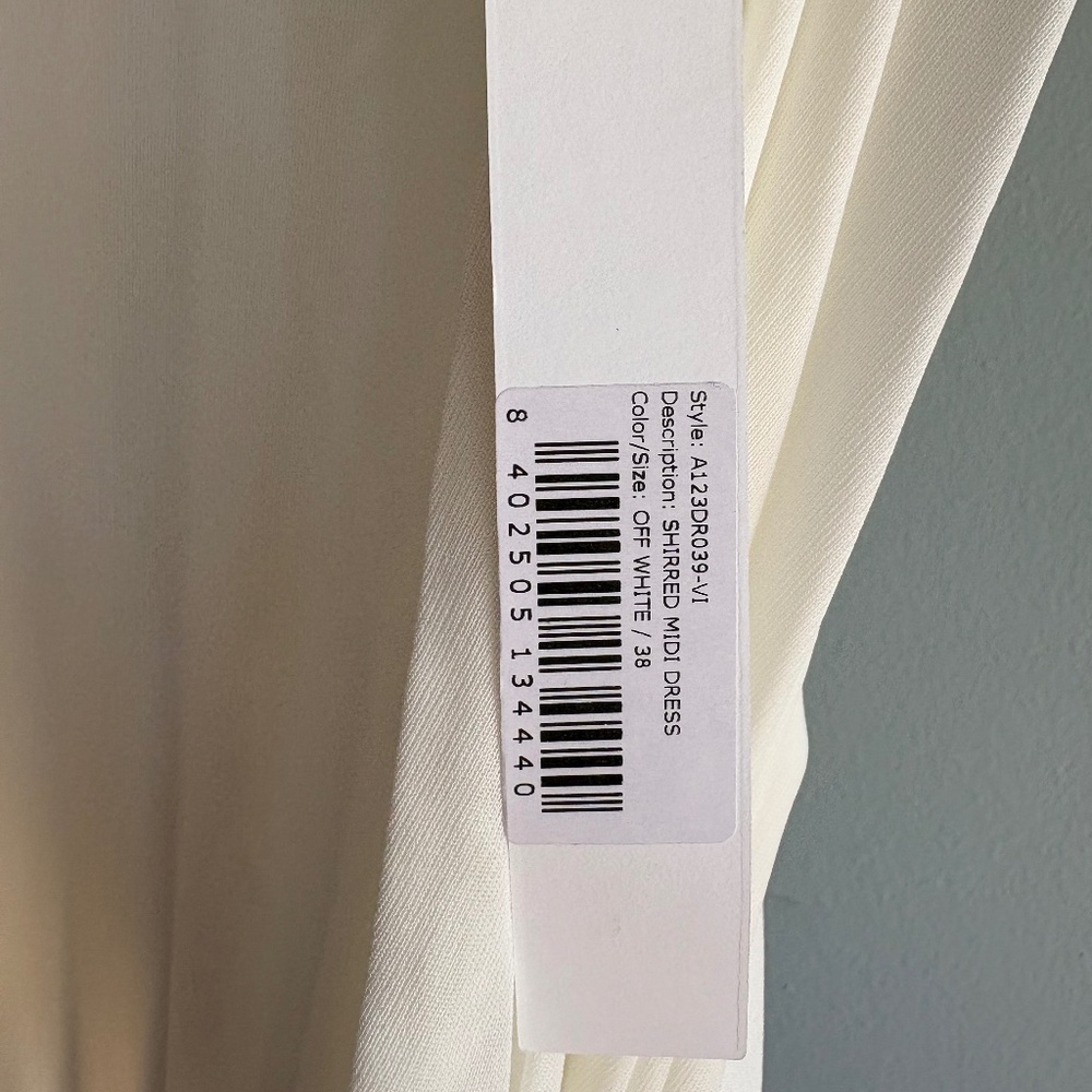 Another Tomorrow Shirred Midi Dress